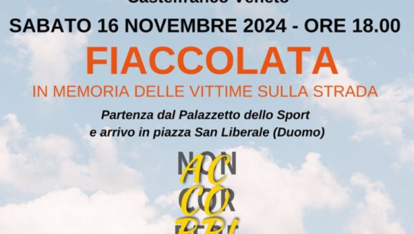 Fiaccolata in memoria delle vittime della strada a Castelfranco sabato 16 novembre
